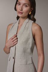 Donna Karan | COLLARLESS SUIT VEST