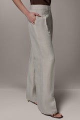 Donna Karan | MID-RISE PLEATED WIDE-LEG PANT