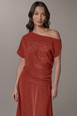 Donna Karan | SLEEVELESS ASYMMETRIC LASER CUT TOP