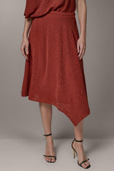 Donna Karan | LASER CUT ASYMMETRIC MIDI SKIRT