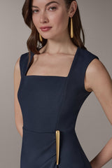 Donna Karan | SLEEVELESS WRAP-EFFECT MIDI DRESS