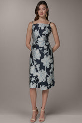 Donna Karan | SLEEVELESS FLORAL MIDI DRESS