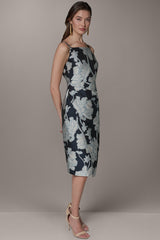 Donna Karan | SLEEVELESS FLORAL MIDI DRESS