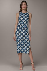 Donna Karan | SLEEVELESS MIDI HALTER DRESS