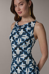 Donna Karan | SLEEVELESS MIDI HALTER DRESS