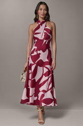 Donna Karan | SLEEVELESS HALTER NECK A-LINE DRESS
