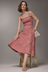 Donna Karan | SLEEVELESS MIDI FIT AND FLARE DRESS