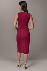 Donna Karan | SLEEVELESS ASYMMETRICAL SHEATH DRESS