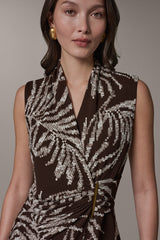 Donna Karan | FLORAL FAUX WRAP TOP