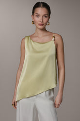 Donna Karan | SLEEVELESS ASYMMETRIC BEAD TANK