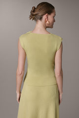 Donna Karan | SLEEVELESS ASYMMETRIC BOATNECK SWEATER