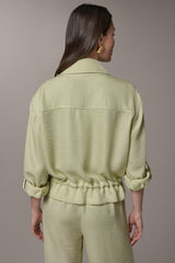 Donna Karan | LONG SLEEVE TIE WAIST SHIRT