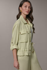 Donna Karan | LONG SLEEVE TIE WAIST SHIRT