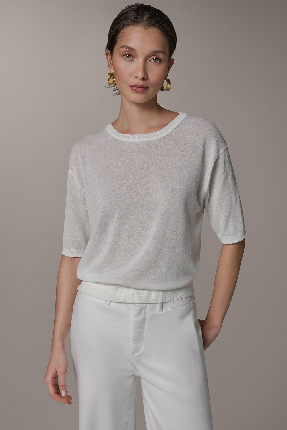 Donna Karan | ELBOW SLEEVE SWEATER