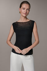 Donna Karan | RIBBED SLEEVLESS SWEATER