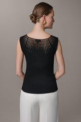 Donna Karan | RIBBED SLEEVLESS SWEATER