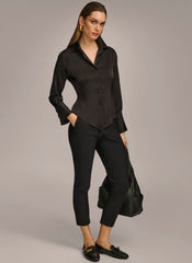 Donna Karan | COLLARED BUTTON DOWN BLOUSE