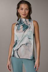 Donna Karan | DRAPE TWIST SHOULDER BLOUSE