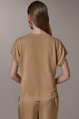 Donna Karan | SHORT SLEEVE GEOMETRIC SWEATER