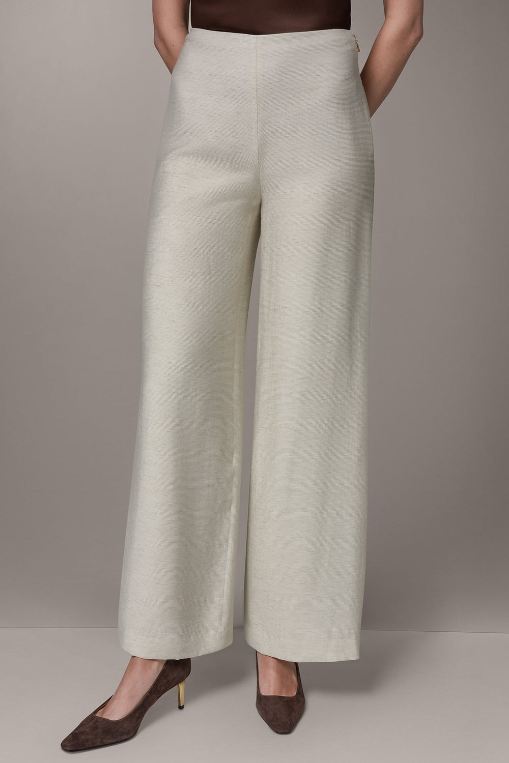 Donna Karan | EXTRA HIGH-RISE MÈLANGE WIDE-LEG PANT