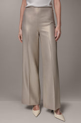 Donna Karan | EXTRA HIGH-RISE METALLIC WIDE-LEG PANT