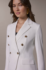 Donna Karan | DOUBLE BREASTED PINSTRIPE SUIT BLAZER