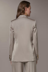 Donna Karan | SATIN ONE-BUTTON SUIT BLAZER