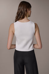 Donna Karan | CROPPED SWEATER SUIT VEST
