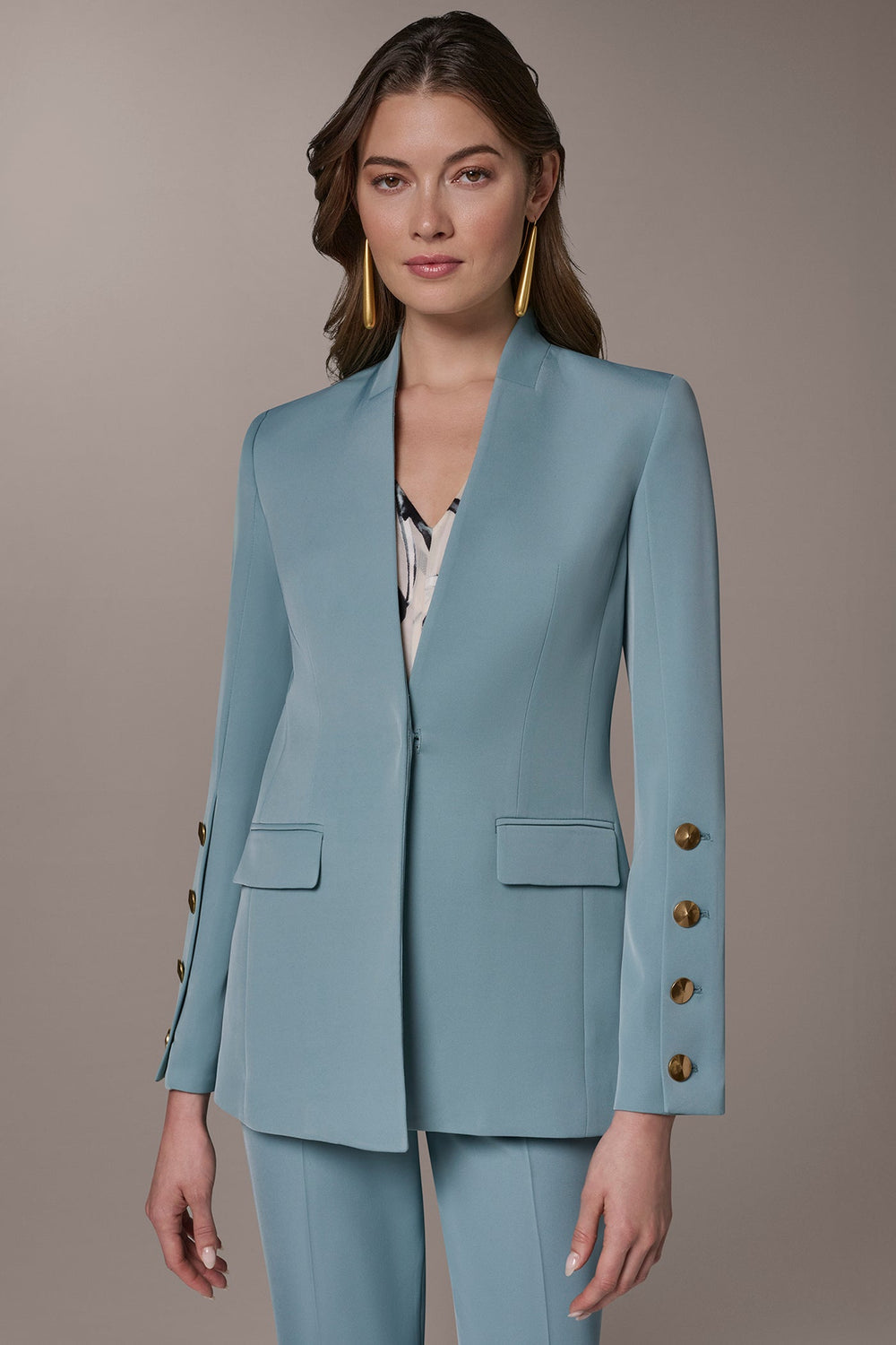 Donna Karan | BUTTON SLEEVE SUIT BLAZER