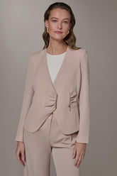 Donna Karan | CROPPED WRAP ZIP BLAZER