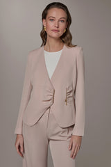 Donna Karan | CROPPED WRAP ZIP BLAZER