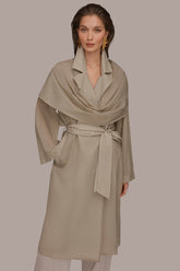 Donna Karan | DRAPED DOUBLE-BREASTED TRENCH COAT