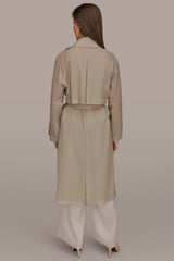 Donna Karan | DRAPED DOUBLE-BREASTED TRENCH COAT