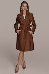 Donna Karan | DOUBLE COLLAR SATIN TRENCH COAT