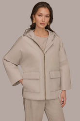 Donna Karan | HOODED LIGHT QUILT JACKET