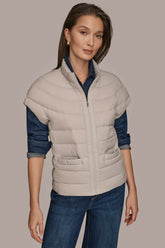 Donna Karan | CAP SLEEVE PUFFER VEST