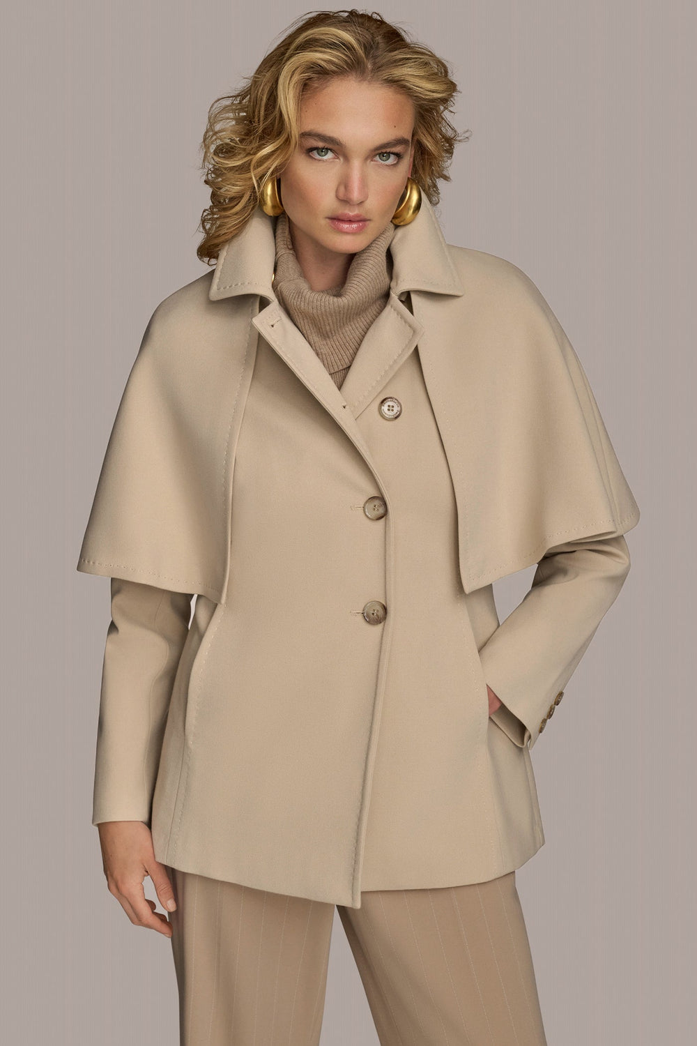 Donna Karan | WATER REPELLENT CREPE CAPELET