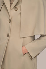 Donna Karan | WATER REPELLENT CREPE CAPELET