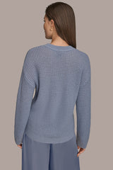 Donna Karan | WOOL AND CASHMERE-BLEND POCKET SWEATER
