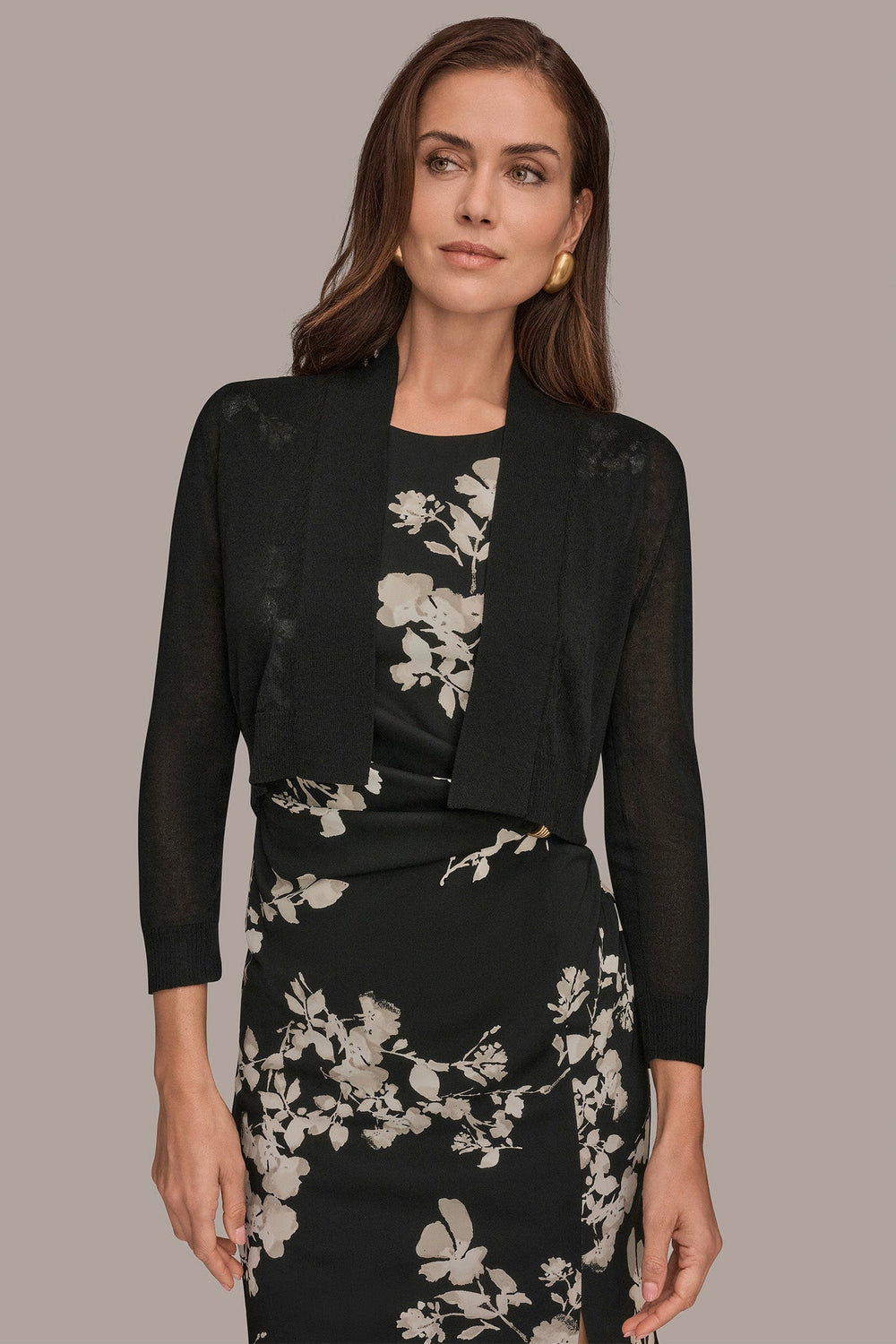 Donna Karan | OPEN-FRONT SHRUG