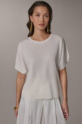 Donna Karan | SEQUIN SPLIT SLEEVE SWEATER