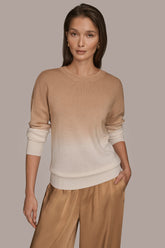 Donna Karan | WOOL AND CASHMERE-BLEND DIP-DYED SWEATER