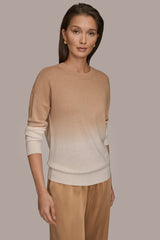 Donna Karan | WOOL AND CASHMERE-BLEND DIP-DYED SWEATER