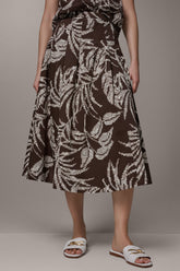 Donna Karan | PRINT MIDI A-LINE SKIRT