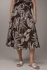 Donna Karan | PRINT MIDI A-LINE SKIRT