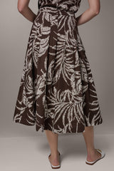 Donna Karan | PRINT MIDI A-LINE SKIRT