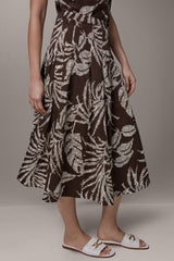 Donna Karan | PRINT MIDI A-LINE SKIRT