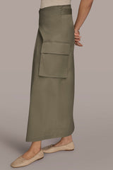 Donna Karan | ASYMMETRIC MIDI WRAP CARGO SKIRT