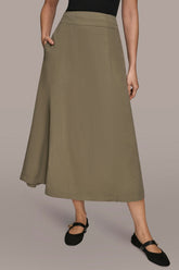 Donna Karan | BRUSHED MIDI PANEL TRUMPET SKIRT