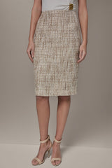 Donna Karan | SEQUIN TWEED MIDI SUIT PENCIL SKIRT